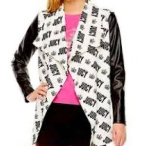 Juicy Couture Women's Black and White Logo Blazer